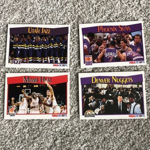 💕4 1991 nba hoops teams cards